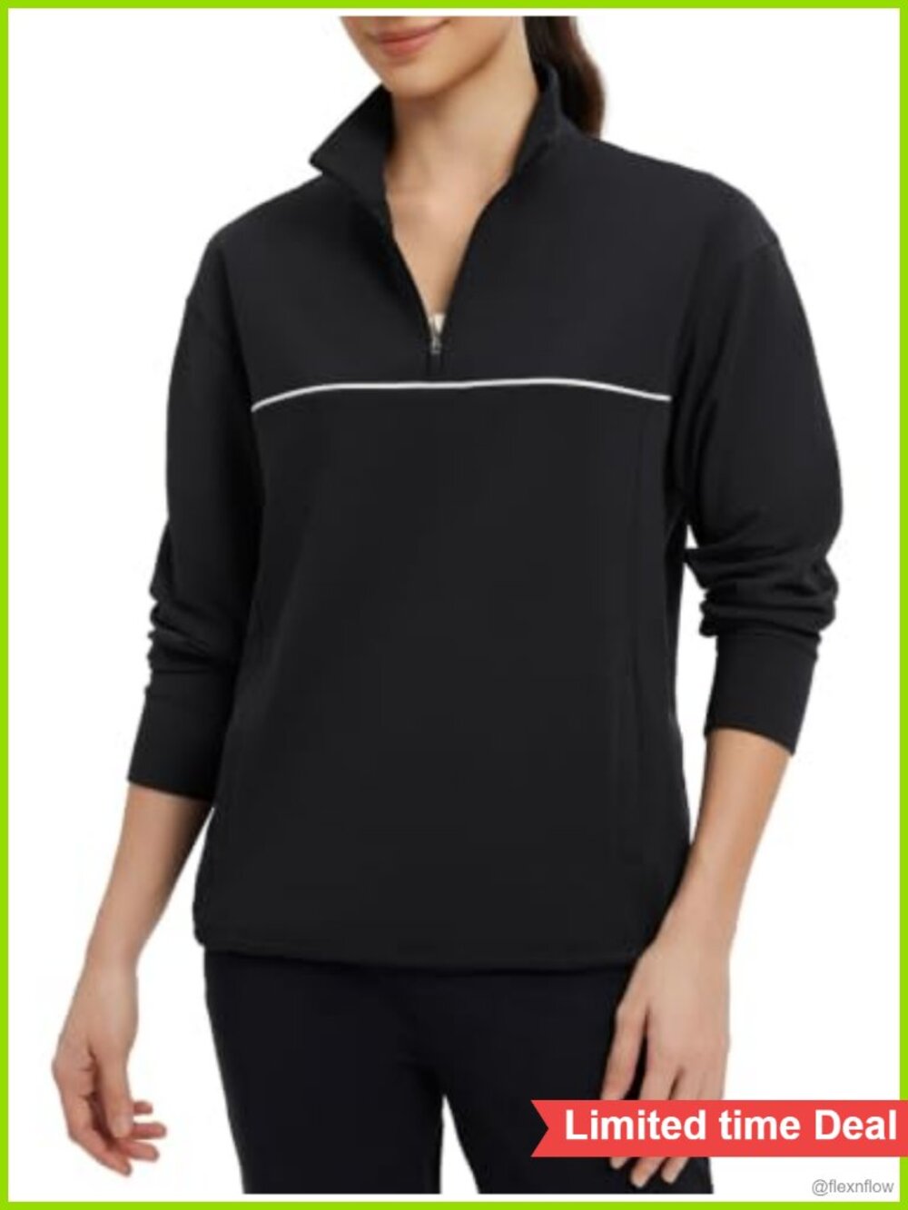 Fleece Pullover Half Zip Golf Sweater with Pockets